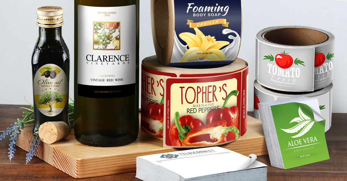 Custom printed product labels